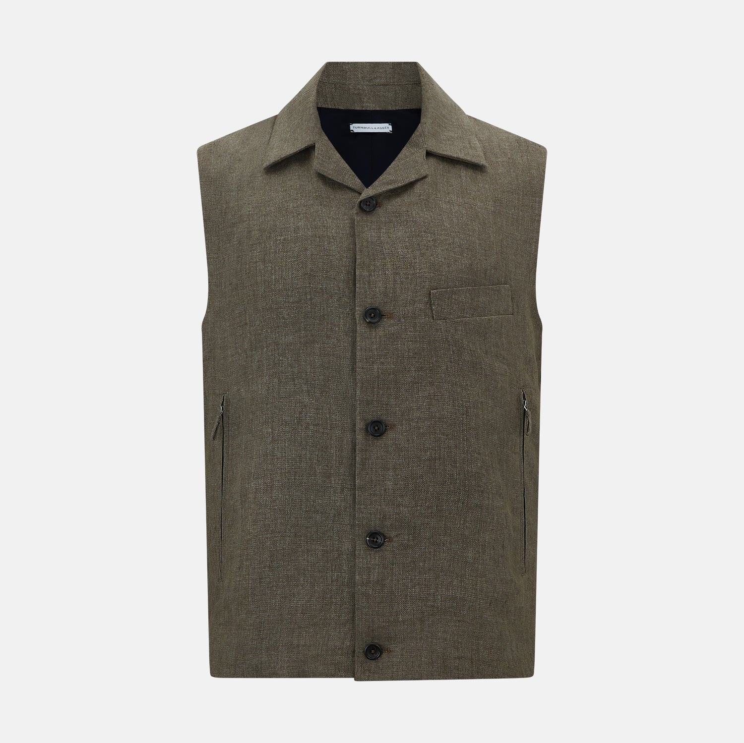 Collared Linen Waistcoat