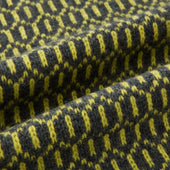 And Chartreuse Lemon Hexagon Cashmere Knitted Scarf