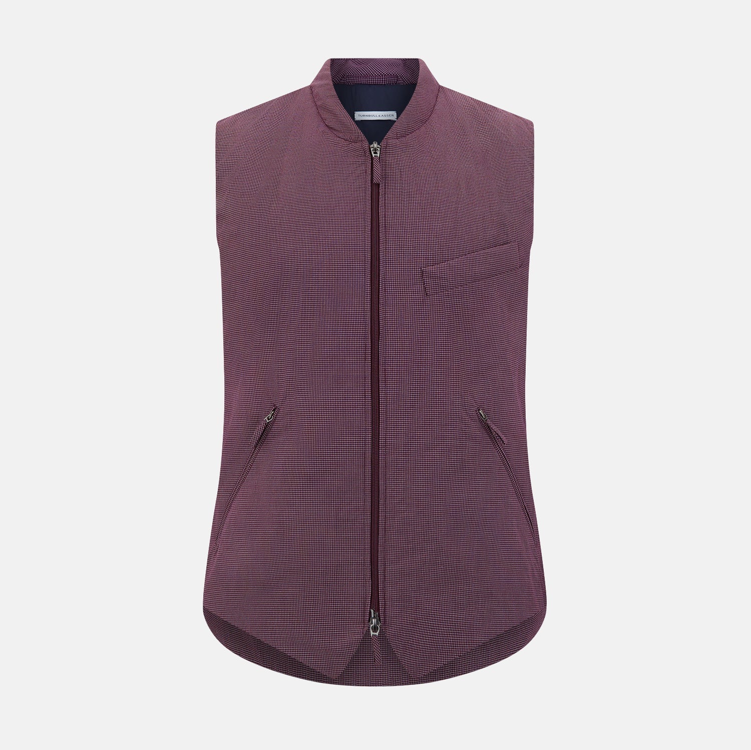 Pin Check Padded Gilet