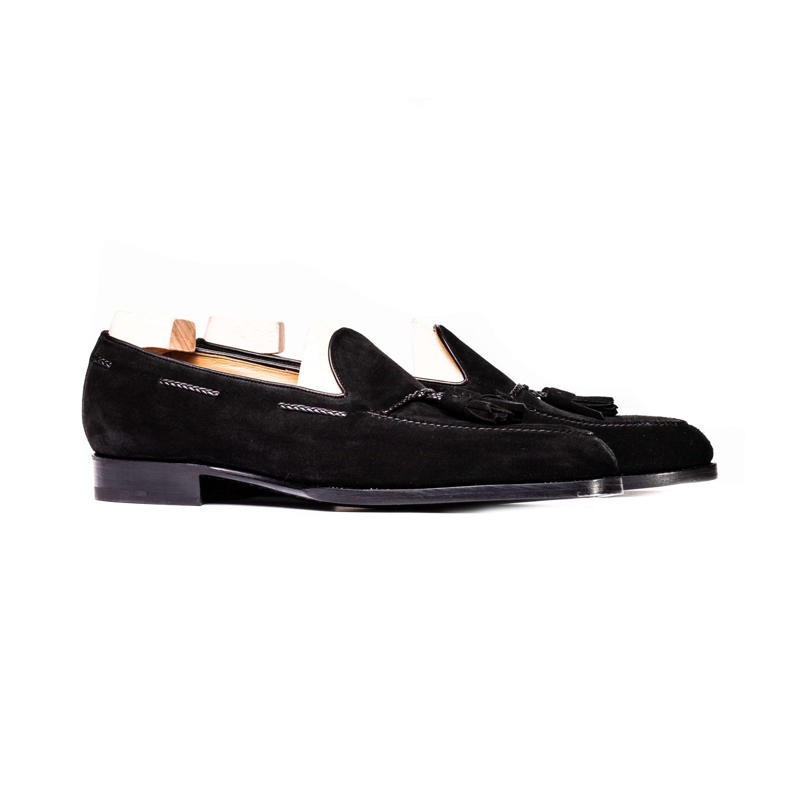 Tassel Loafer With Braided Straps Suede