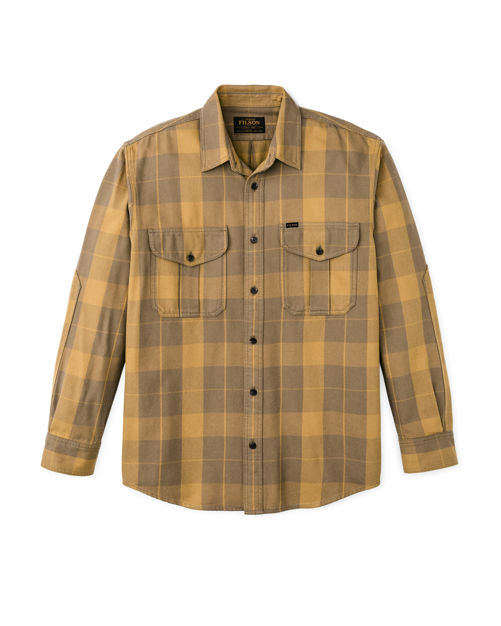 Vintage Wash Alaskan Guide Shirt - Light Brown / Ochre Plaid