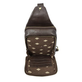 Pequeno Crossbody Bag Leather And Canvas