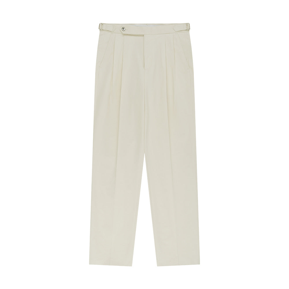 Essential Cotton Twill Adjust 2 Pleated Relaxed Chino