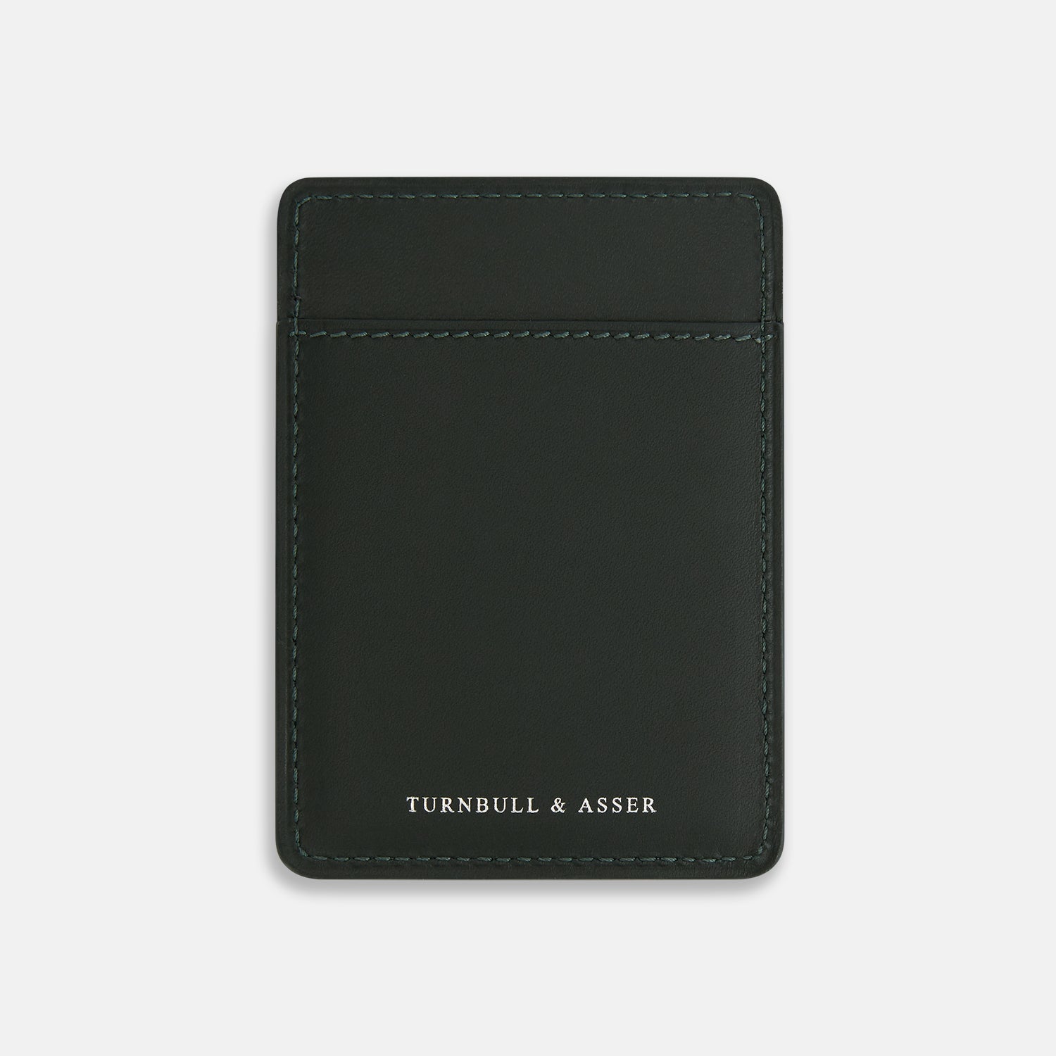 Green Two Slot Card Case