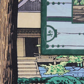 Ukiyo E Silk Pocket Square Sanzen Ji 40x40cm