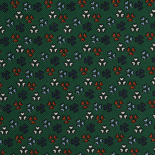 Floral Printed Silk Bespoke Tie - Forest