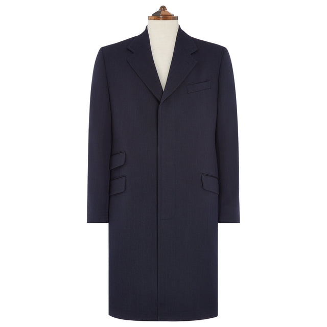 Rothbury Navy Covert Twill Coat
