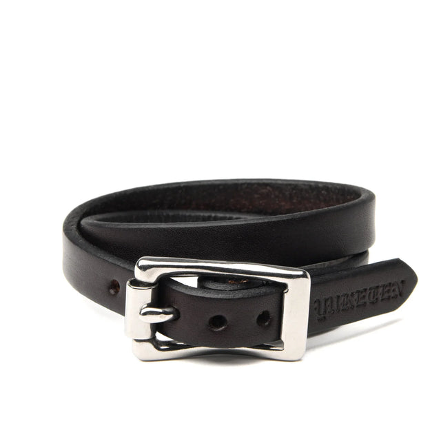Double Wrap Plain Bracelet - Havana with Nickel — YUKETEN