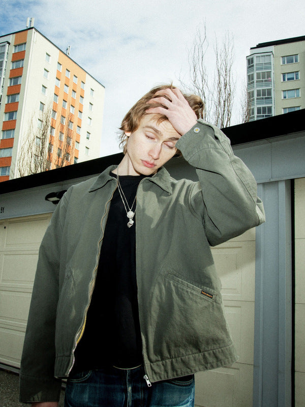 Blake Zip Jacket Duck Canvas Green