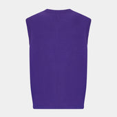 Purple Fine Merino V Neck Vest