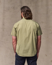 Washed Short Sleeve Feather Cloth Shirt - Lakebed