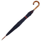 Polished Maple Wood Handle And Red Umbrella