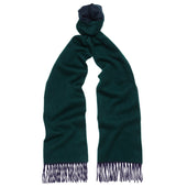 Arran Reversible Green and Navy Cashmere Scarf