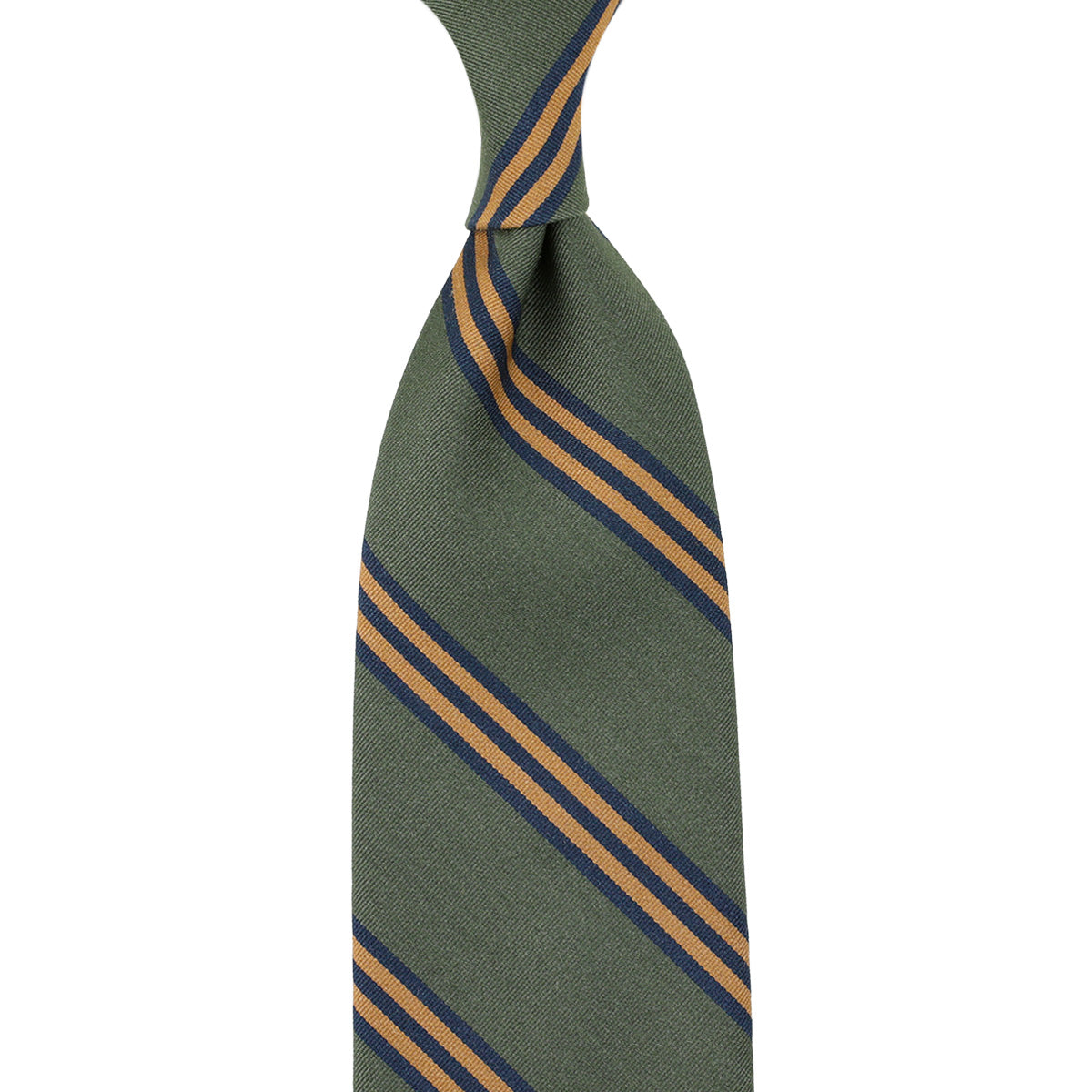 Mogador Striped Silk Cotton Tie Hand Rolled