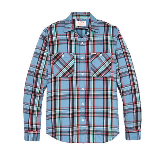 The Rangeland Flannel Shirt - Light Blue / Red Plaid