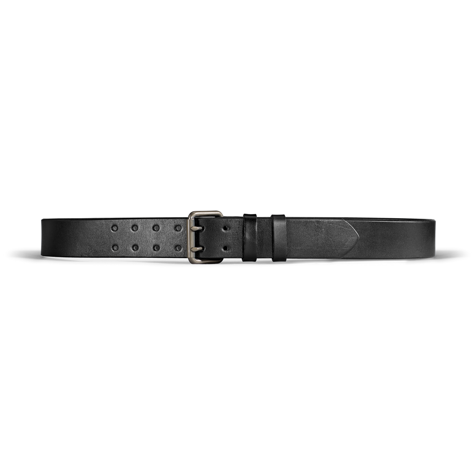 Bridle Leather Double Prong Belt - Black