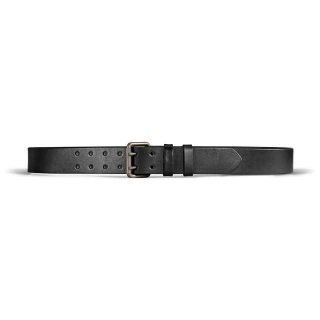 Bridle Leather Double Prong Belt - Black