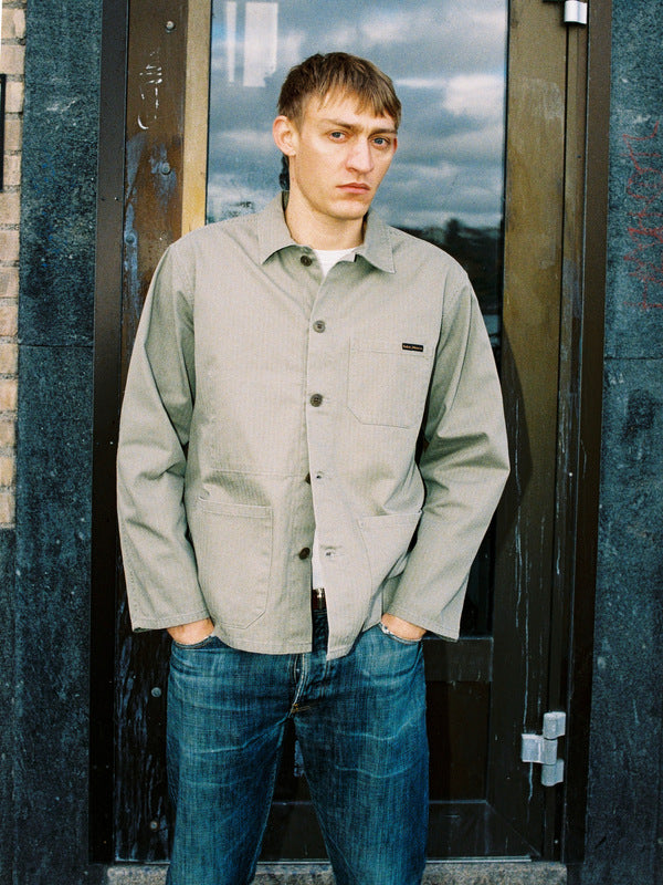 Buddy Chore Jacket Herringbone Pale Green