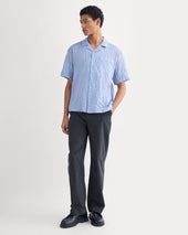 Textured Voile Resort Shirt | Open Air Plaid