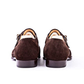 Double Buckle Monk With Norwegian Apron And Croc Suede