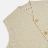 Cashmere Sleeveless Cardigan