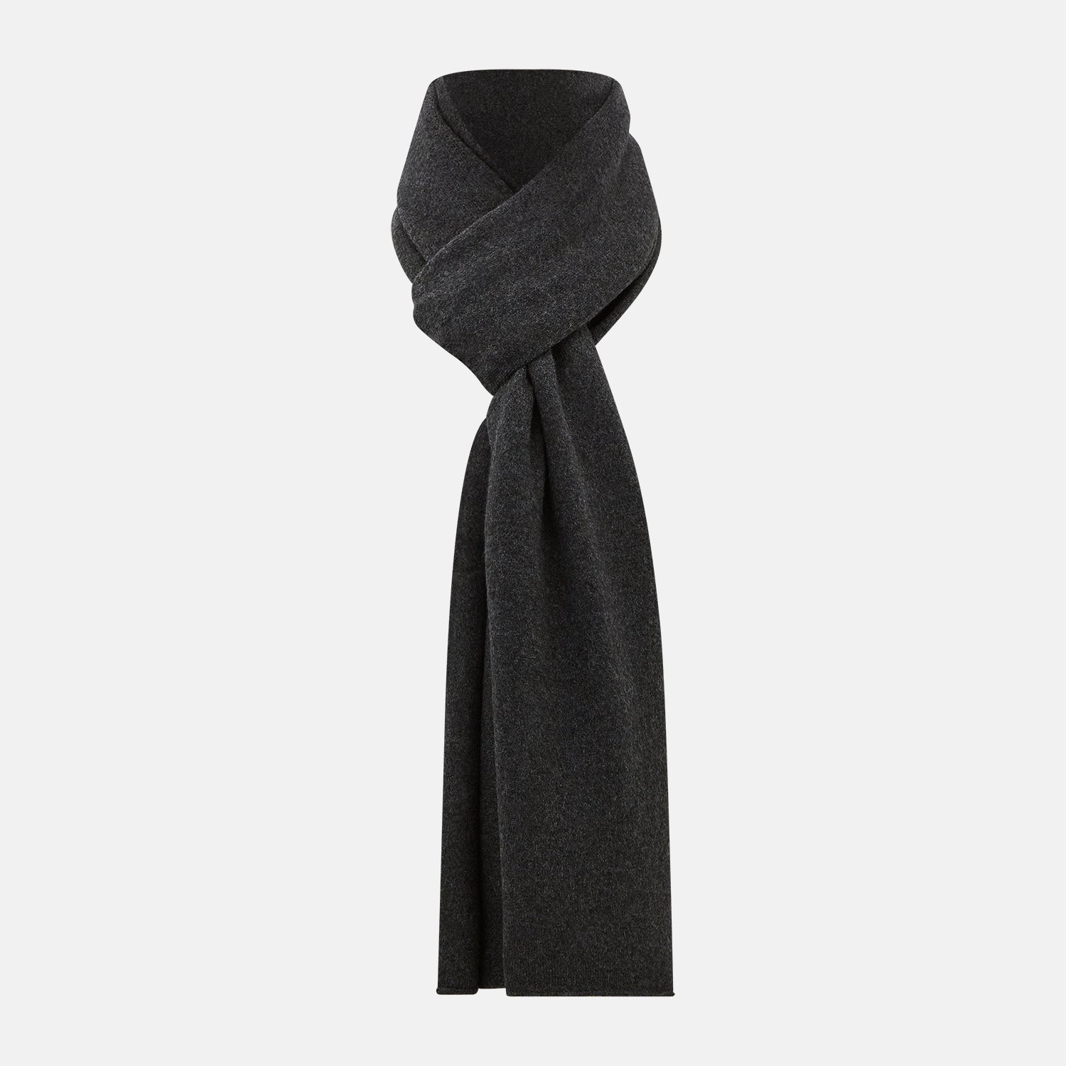 Plain Cashmere Knitted Scarf