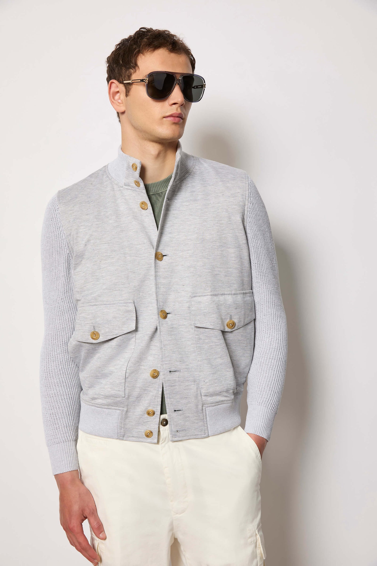 Bomber Jacket Grigio Ghiaccio