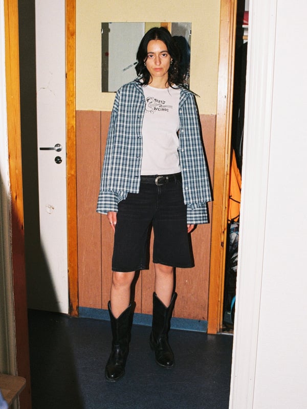 Jutta Shirt Indigo Seersucker Blue/Offwhite