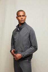 Bomber jacket in jersey tecnico antracite