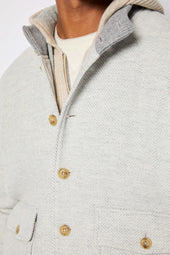 Bomber in jersey grigio chiaro