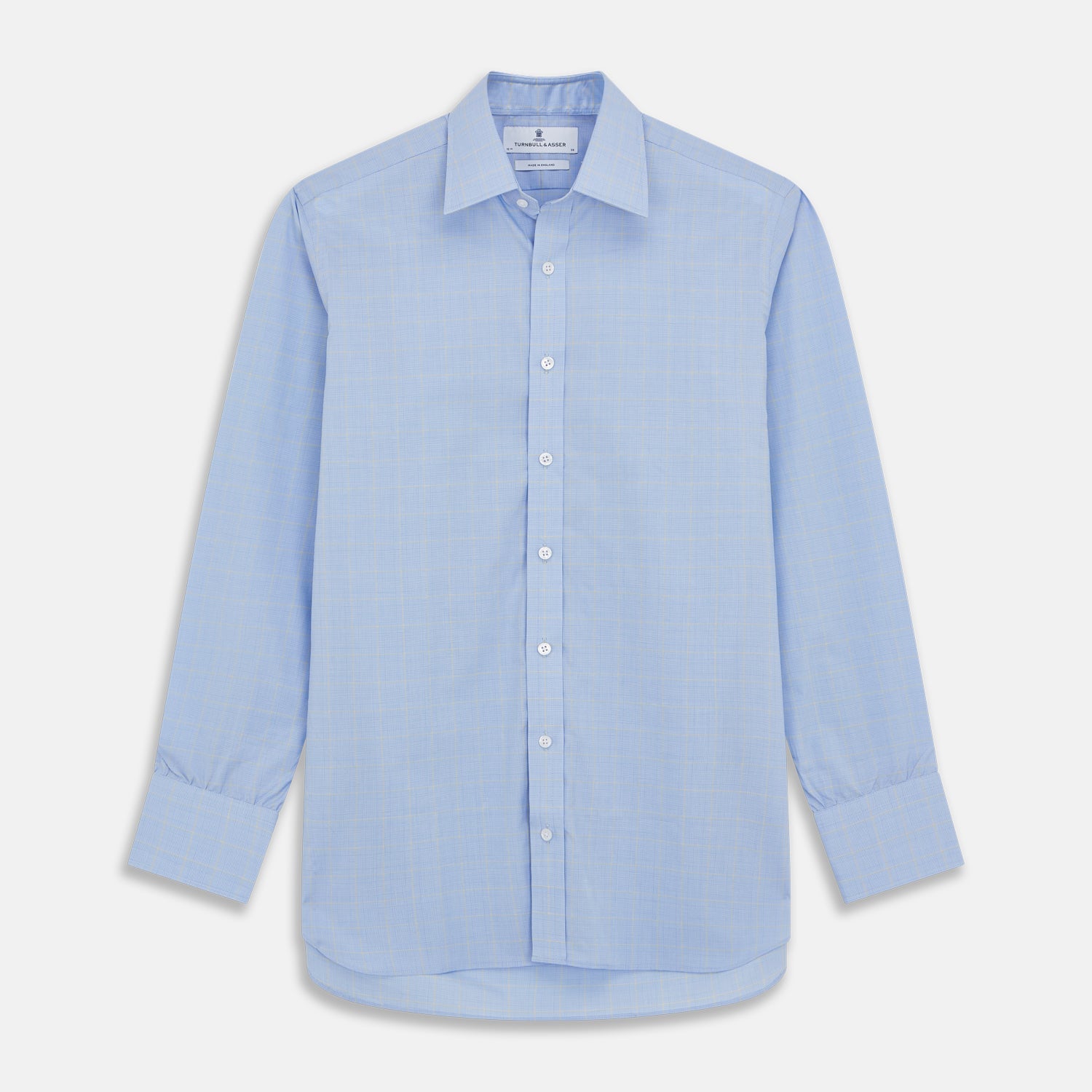 Yellow and Blue Prince of Wales Check Mayfair Shirt