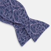 Lilac Paisley Silk Bow Tie