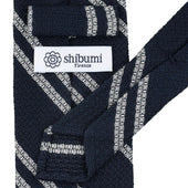 Striped Cashmere Silk Grenadine Tie Hand Rolled