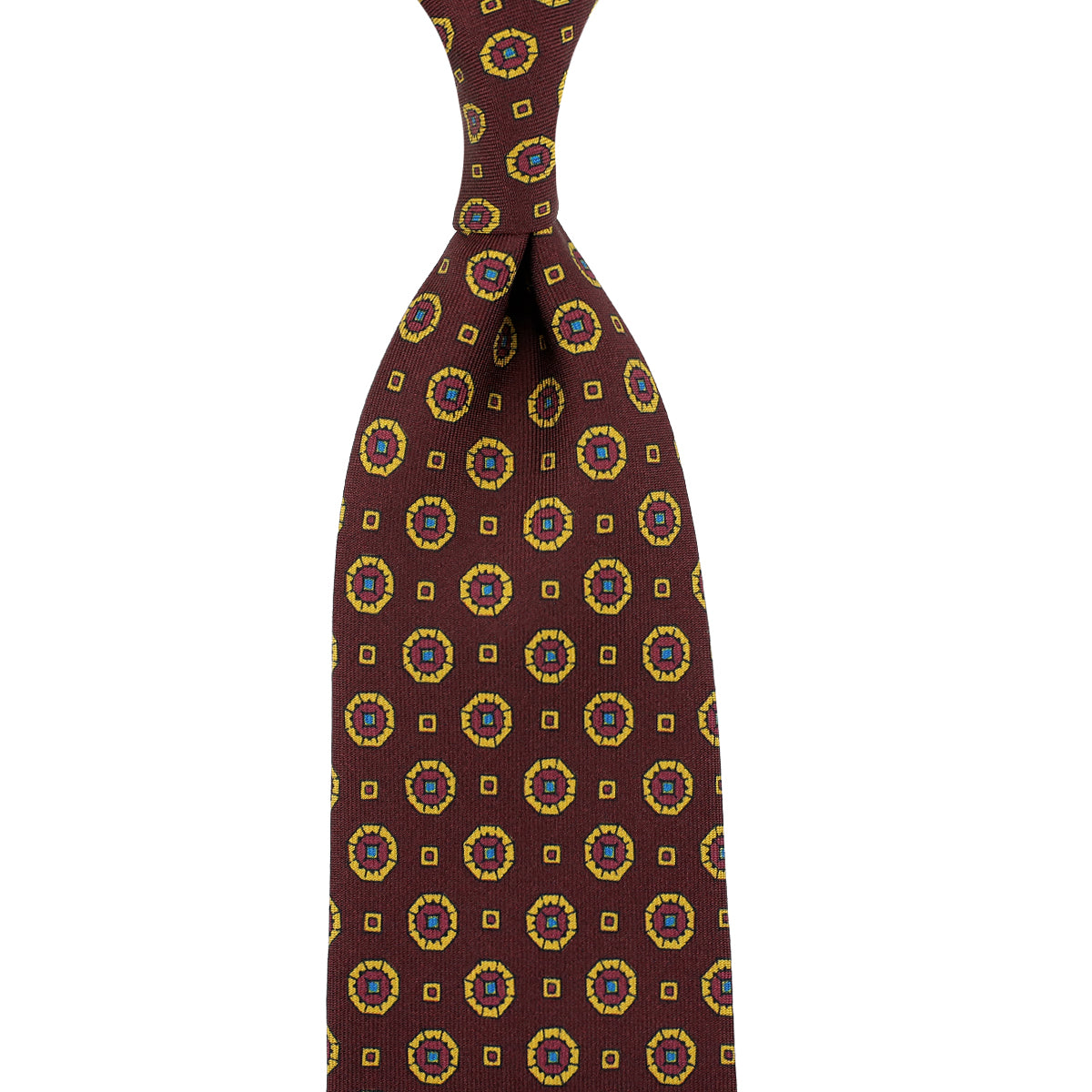 Floral Printed Silk Tie Hand Rolled