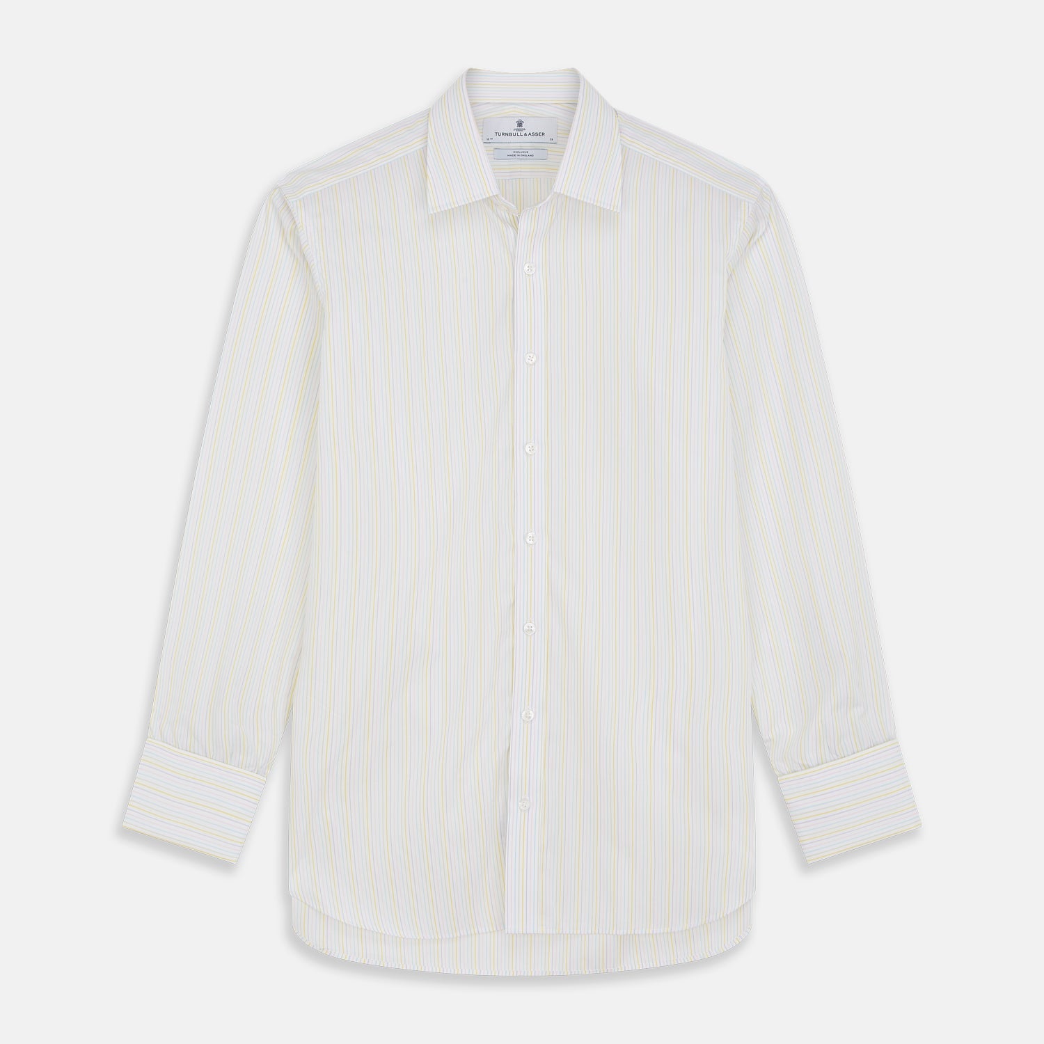 Yellow Multi Stripe Cotton Regular Fit Whitby Shirt