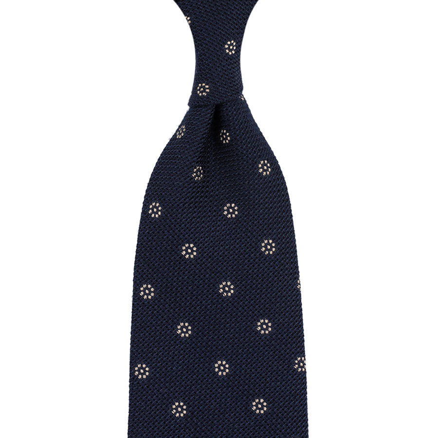 Floral Cashmere Silk Grenadine Tie Hand Rolled