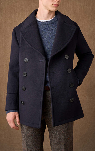 Navy Melton Classic Peacoat