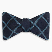 Diagonal Check Silk Blend Bow Tie