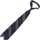 Striped Grenadine Garza Grossa Silk Tie Burgundy