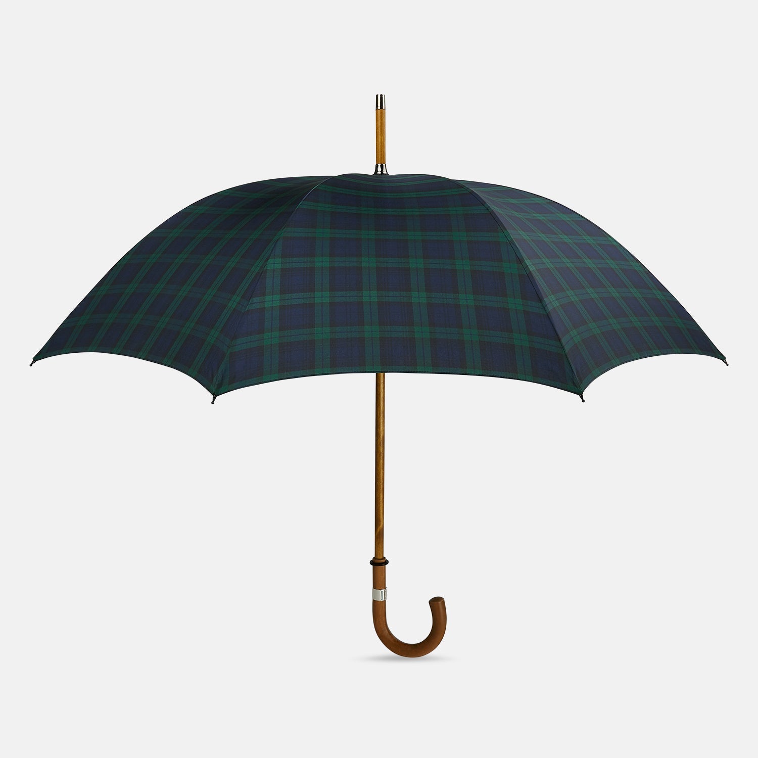 Watch Tartan Traveller Umbrella With Malacca Crook Handle