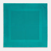 Petrol Green Dot Silk Pocket Square