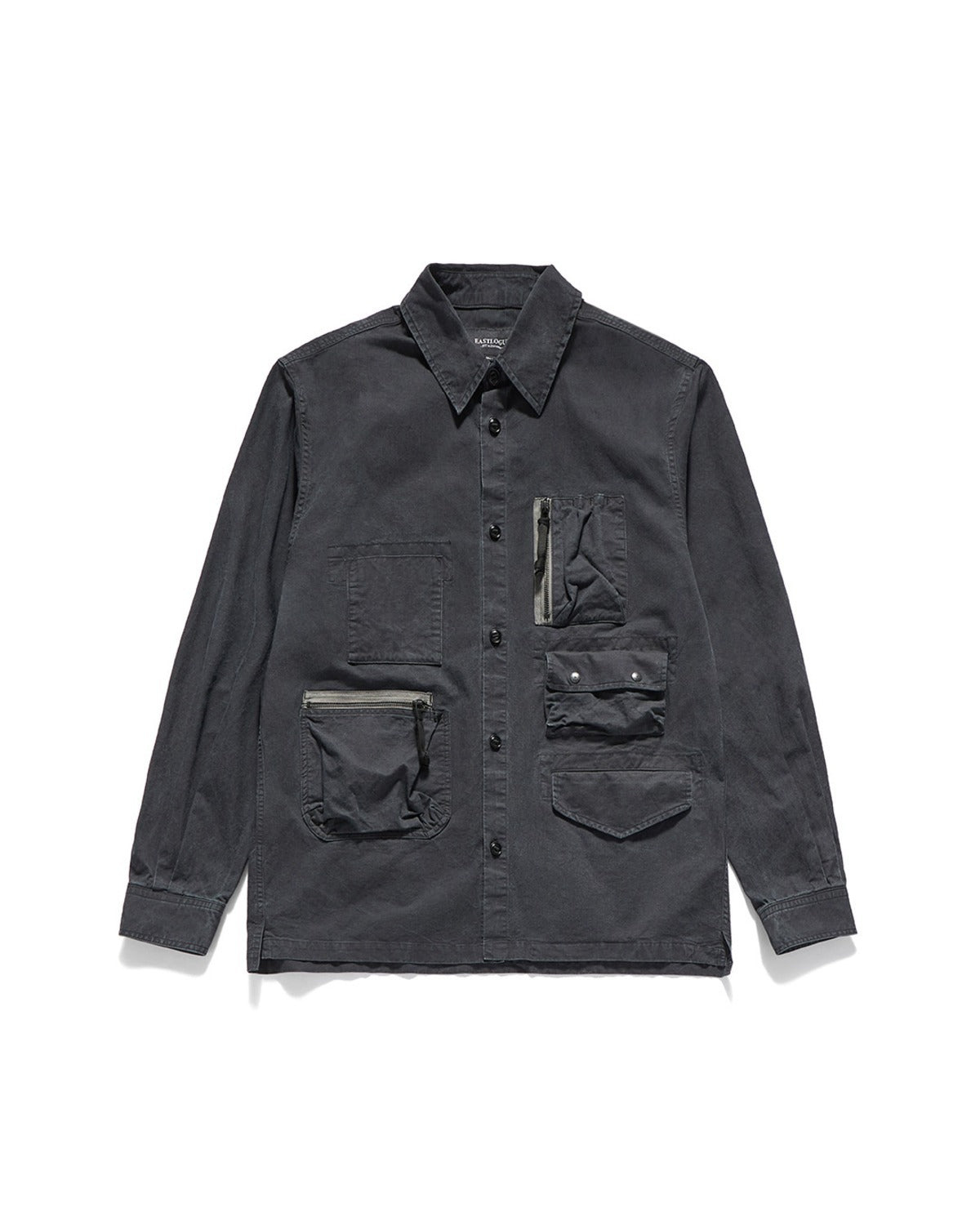 MIL MULTI POCKET SHIRTS / WASHED BLACK