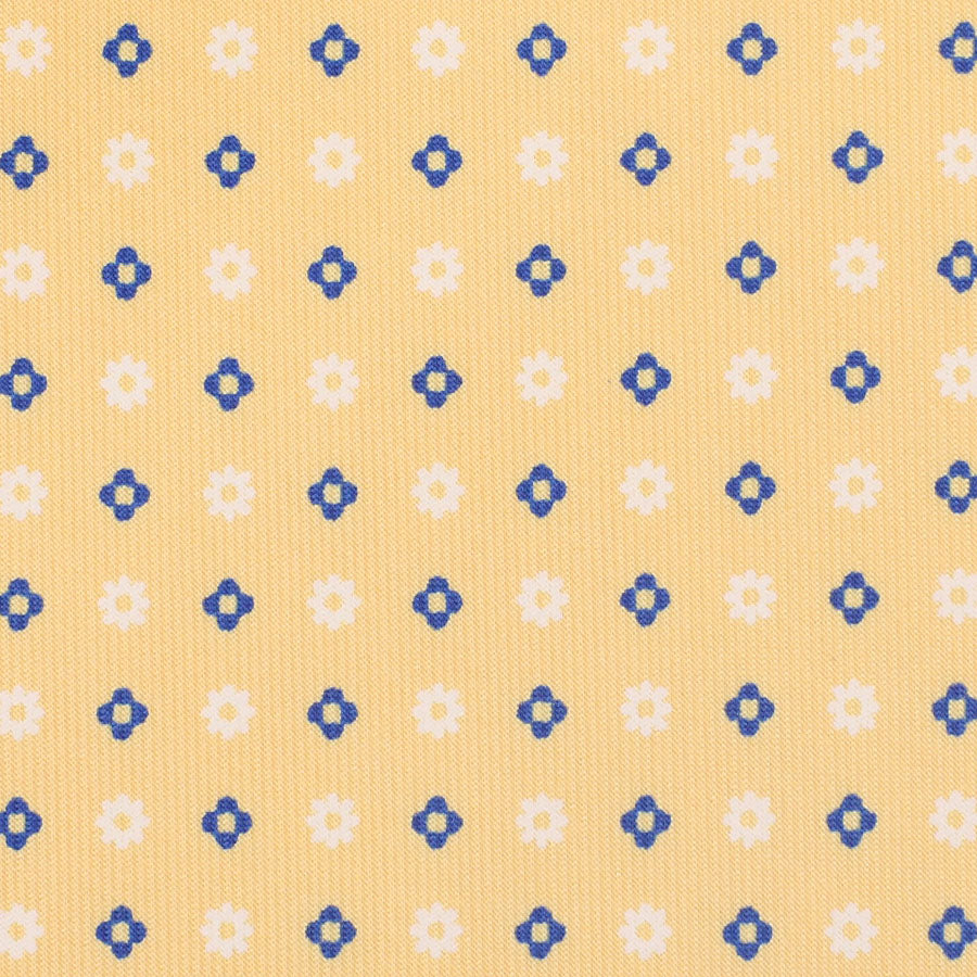 Floral Printed Silk Bespoke Tie Pale