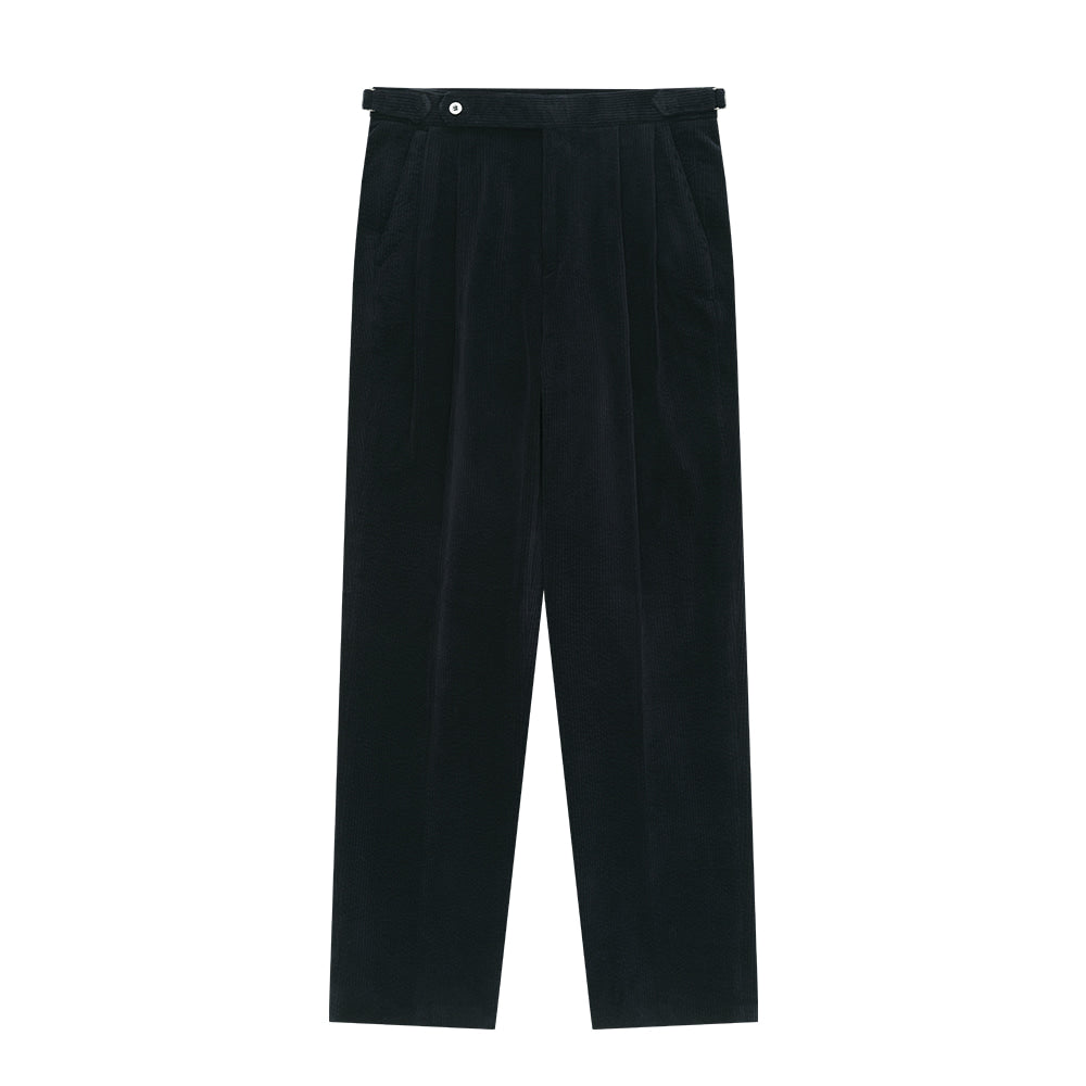 Corduroy Adjust Double Pleated Relaxed Trouser