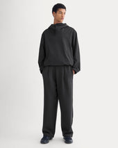 Luxe Fleece Pleated Sweatpant | Black