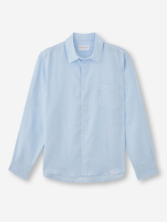 Men's Shirt Monaco Linen Sky Blue