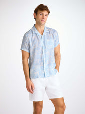 Men S Short Sleeve Shirt Milan 26 Linen