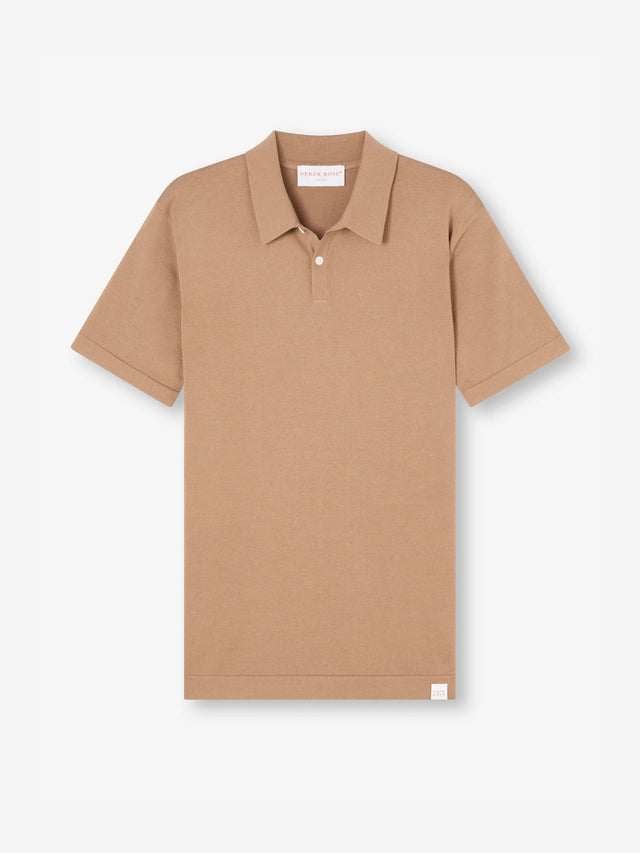 Men's Polo Shirt Jacob Sea Island Cotton Camel