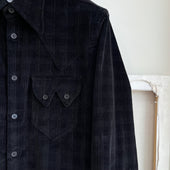 Deadstock Plaid Corduroy Sawtooth Western Shirt