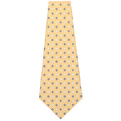 Floral Printed Silk Bespoke Tie Pale